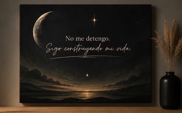 Lienzo «No me detengo» — dorso