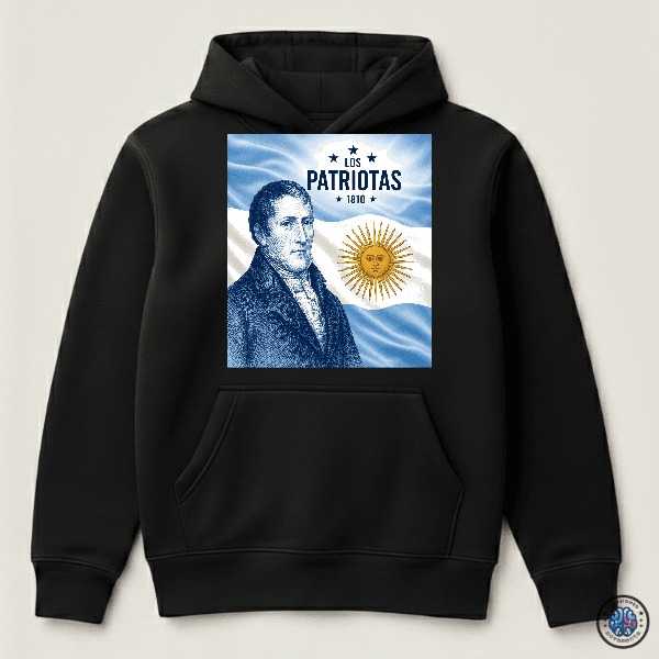 Los Patriotas · Buzo Hoodie Negro